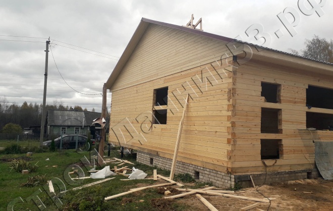 3 Брусовой дом 9.5×9.5, 90.25 м², Смоленская область, Сафоновский район, Деревня Казулино (2)